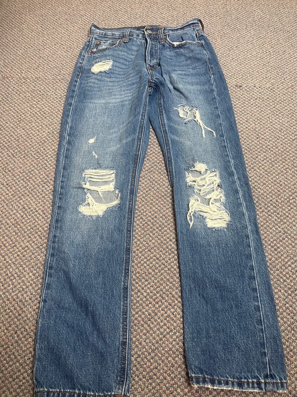 Aeropostale Distressed 90s Super High Rise Straight 00